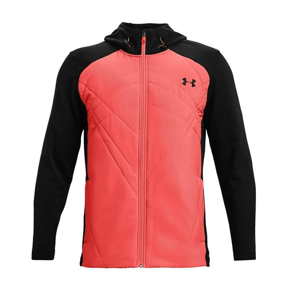 Under Armour Sprint Hybrid Mens Color Block Hooded Jacket (XLarge, Venom Red)