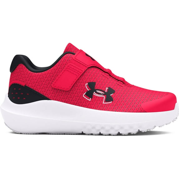Under Armour Surge 4 AC Toddler Girls' Running Shoes Color: Red Black Black Size: 10 T