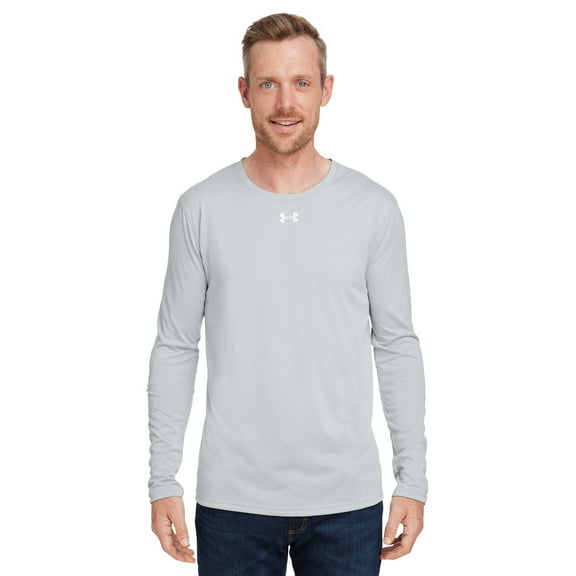 Under Armour Team Tech Mens Long Sleeve, Grey, Medium