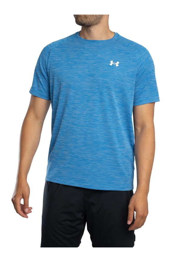 Men's Under Armour Tech Textured Short Sleeve Tee Color: Blue Atlantis Size: M