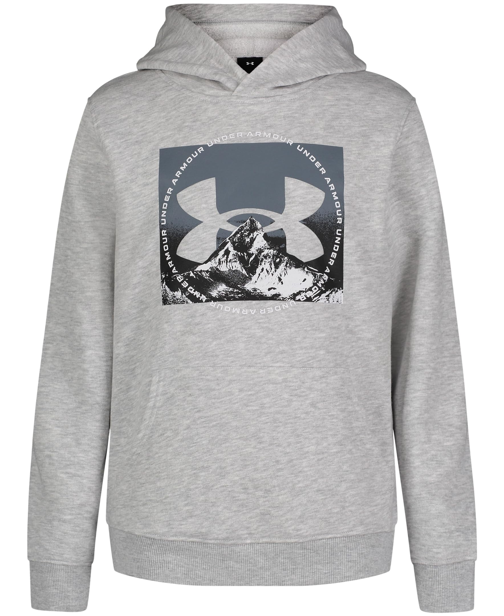 Under Armour UA ABOVE ALL HOODIE, Mod Gray Mtn Logo, YXL