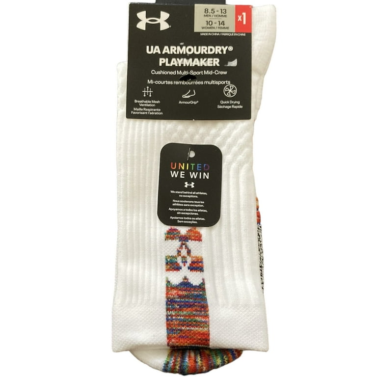 Under Armour UA ArmourDry Playmaker Cushioned MID CREW Socks (1