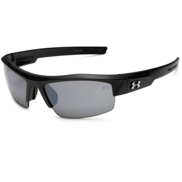 Under Armour UA Igniter Satin Black Frame Gray Mirror Lens Men's Sport Sunglasses