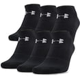 thumbnail image 1 of Under Armour UA Men's Charged Cotton 2.0 No Show 6-Pack Socks (Black, L), 1 of 8