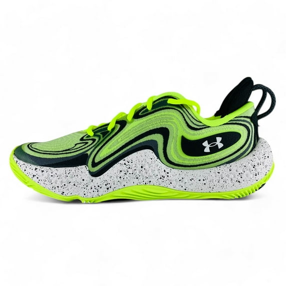 Under Armour UA Spawn 6 High Vis Yellow Black Men's Basketball Shoes 3027263-300, Men's U.S. Shoe Size 10