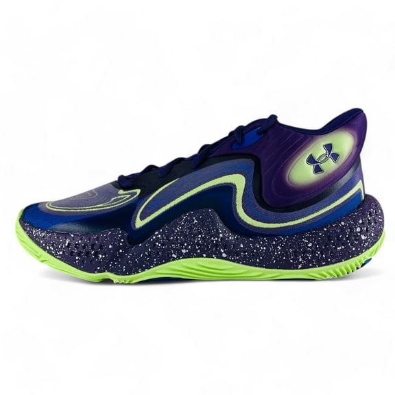 Under Armour UA Spawn 6 Mid SOS Purple Men's Basketball Shoes 3028337-500, Men's U.S. Shoe Size 9.5