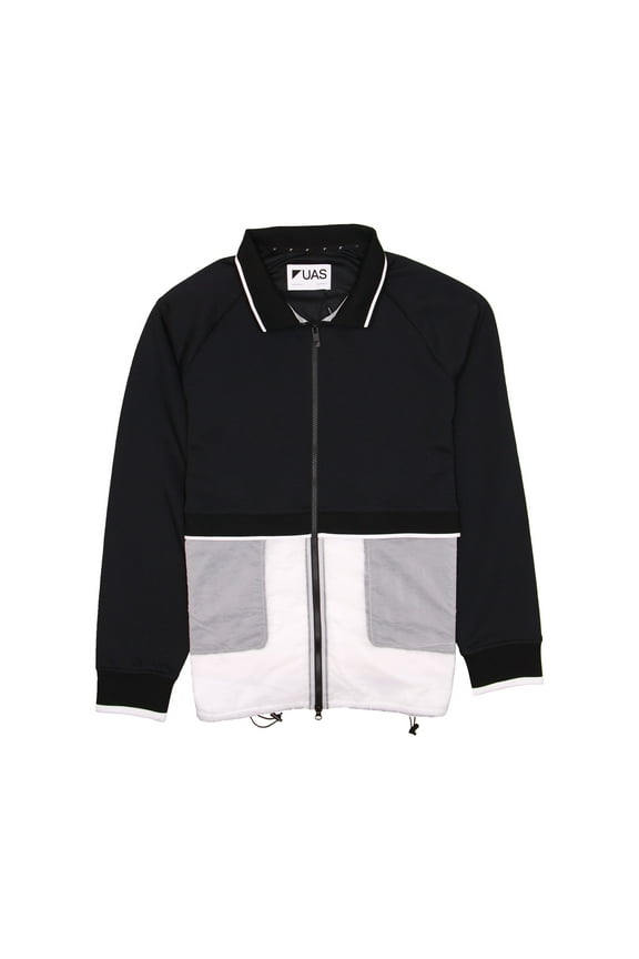 UA UAS Mens Plaid Full Zip Sweatshirt (2XLarge, Black/White)