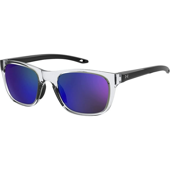 Under Armour Ua Raid Rectangular Sunglasses Crystal/Black 55 Millimeters