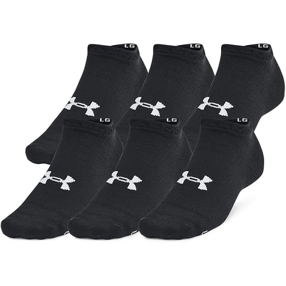 Under Armour Unisex Adult Essential Cushioned Low Cut Socks (6-Pack)
