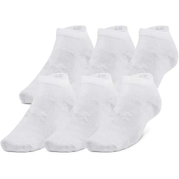 Under Armour Unisex Adult Essential Cushioned Low Cut Socks (6-Pack)