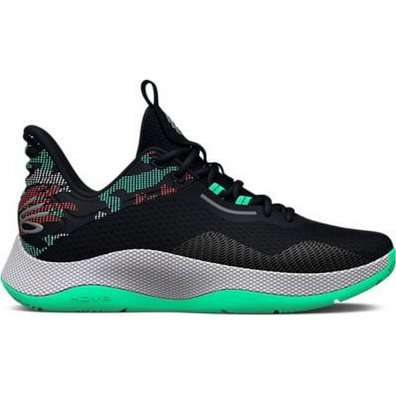Under Armour Unisex Curry HOVR Splash 3 Basketball Shoe Black/Antifreeze/Metallic Silver - 3025636-002