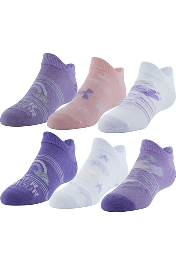 Unisex Kids Essential 2.0 Lightweight No Show Socks (6-Pairs)