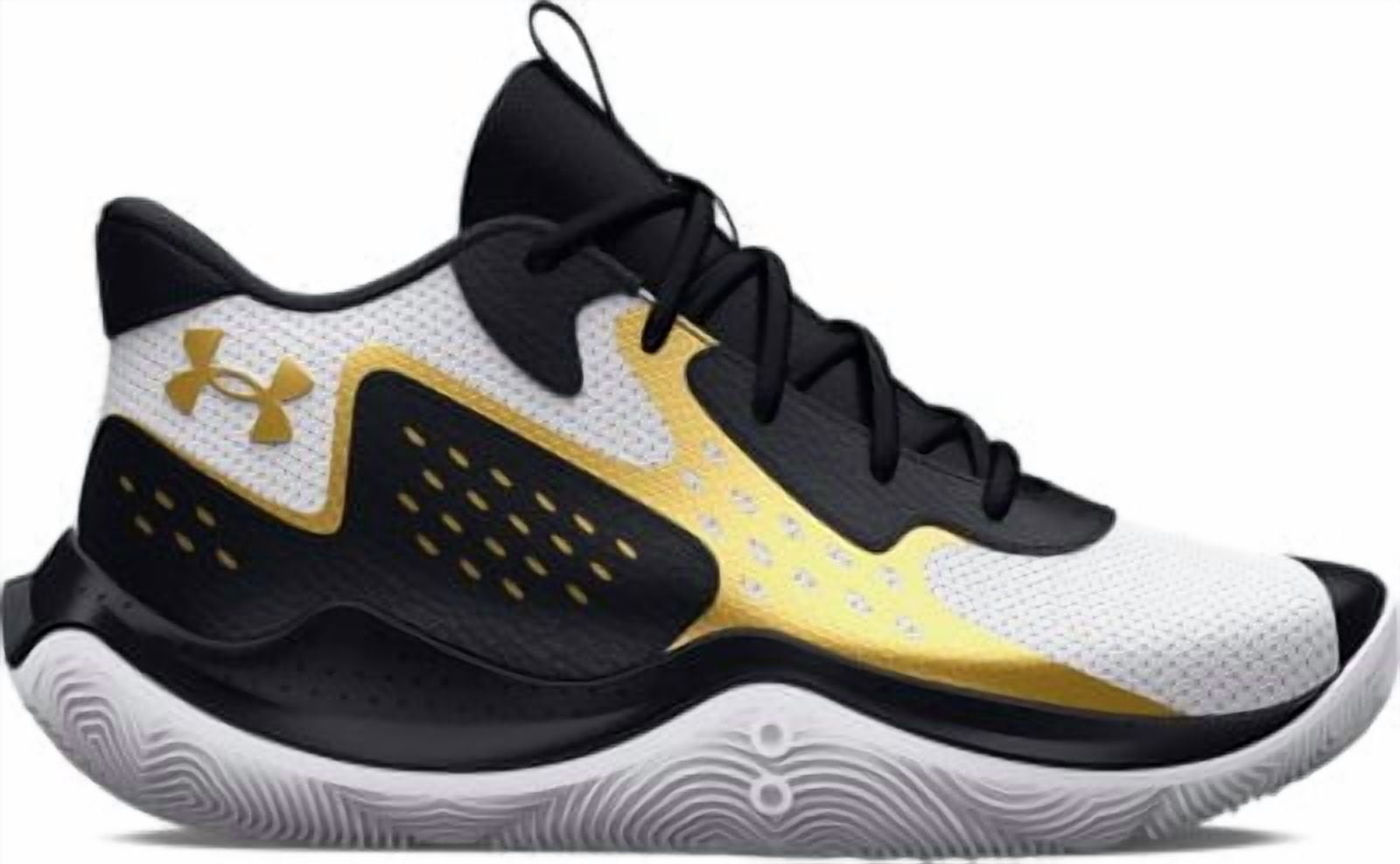 black and gold youth basketball shoes