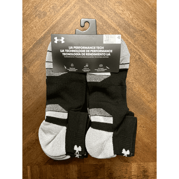 Under Armour Unisex - Men - Women Performance Tech Quarter Socks, 6-Pairs, All sizes