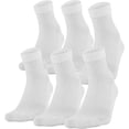 thumbnail image 1 of Under Armour WHITE Training Cotton Quarter Socks 6Pairs, US Men 8-12 /Women 9-12, 1 of 4