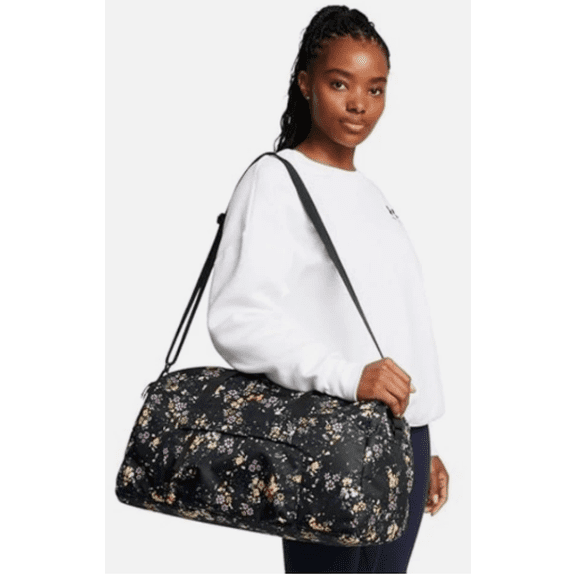 Under Armour WOMENS's Favorite Duffle Gym Bag, (003) Black Golden Yellow Flower New