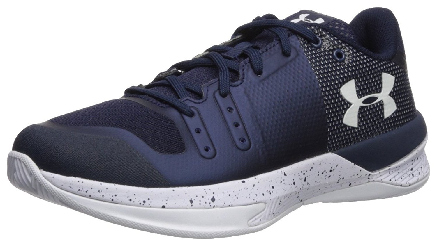 Under Armour Women s Block City Volleyball Shoe 10 B US Midnight Navy White Walmart