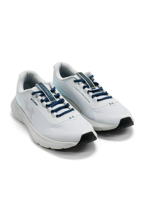 Women's Charged Rogue 3 Storm Running Shoes, Halo Gray \ Fuse Teal,10 M US