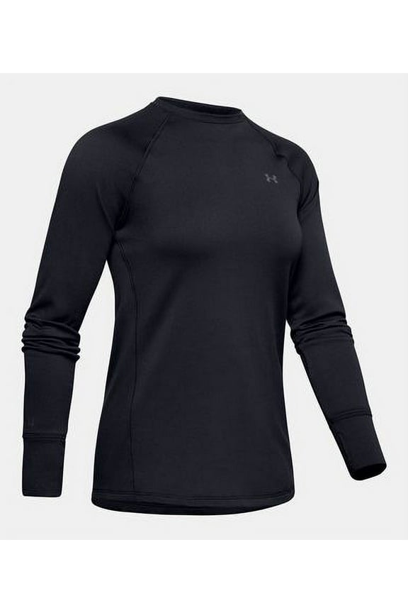 Women's ColdGear Base 3.0 Crew, Black Pitch Gray Shirt