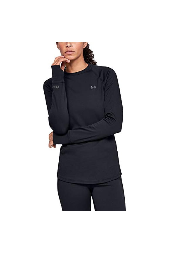 Women's ColdGear Base 3.0 Crew, Black Pitch Gray Shirt