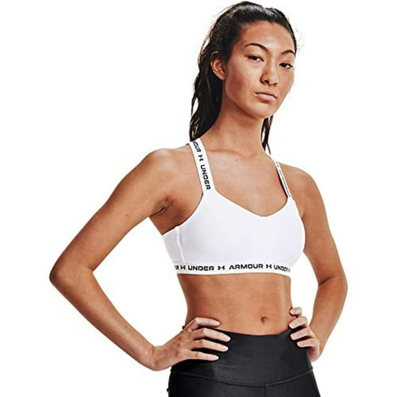 Under Armour Women's Crossback Low Sports Bra White M M/White