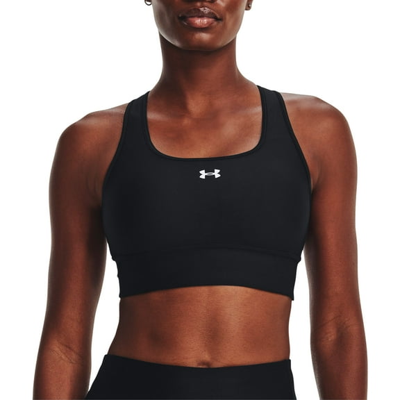 Under Armour Women's Crossback Mid Long Line Sports Bra (Black, S)