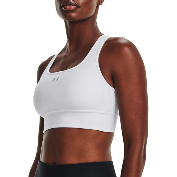 Under Armour Women's Crossback Mid Long Line Sports Bra (White, XS)