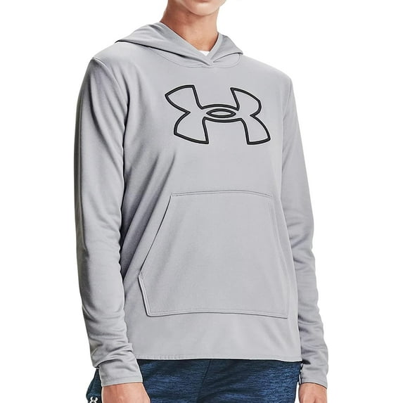 Under Armour Women's Fashion Big Logo Hoodie 1358227 Pitch Gray 012, X-Large