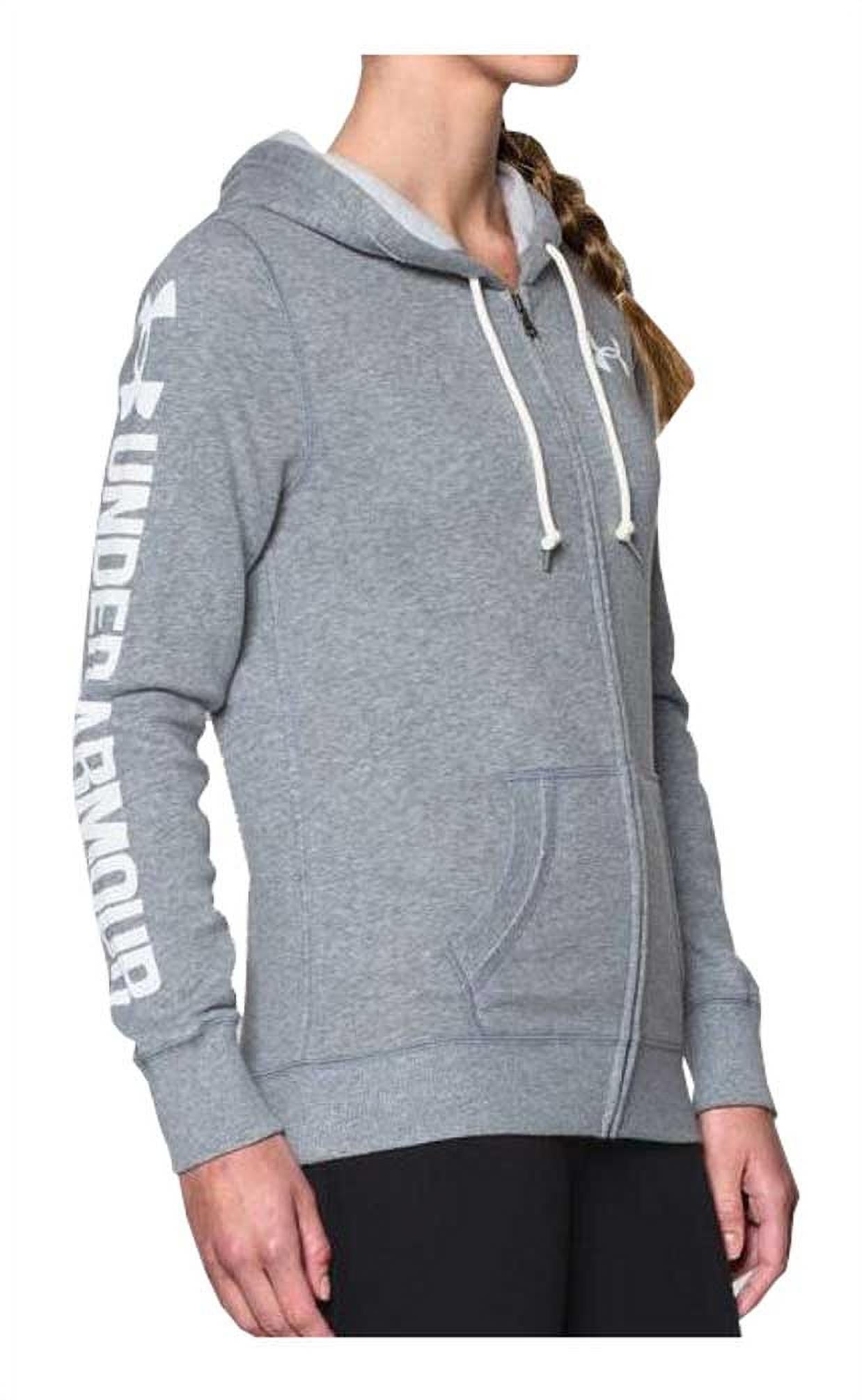 Under Armour Women's Favorite Fleece Full Zip Hoodie Grey/White