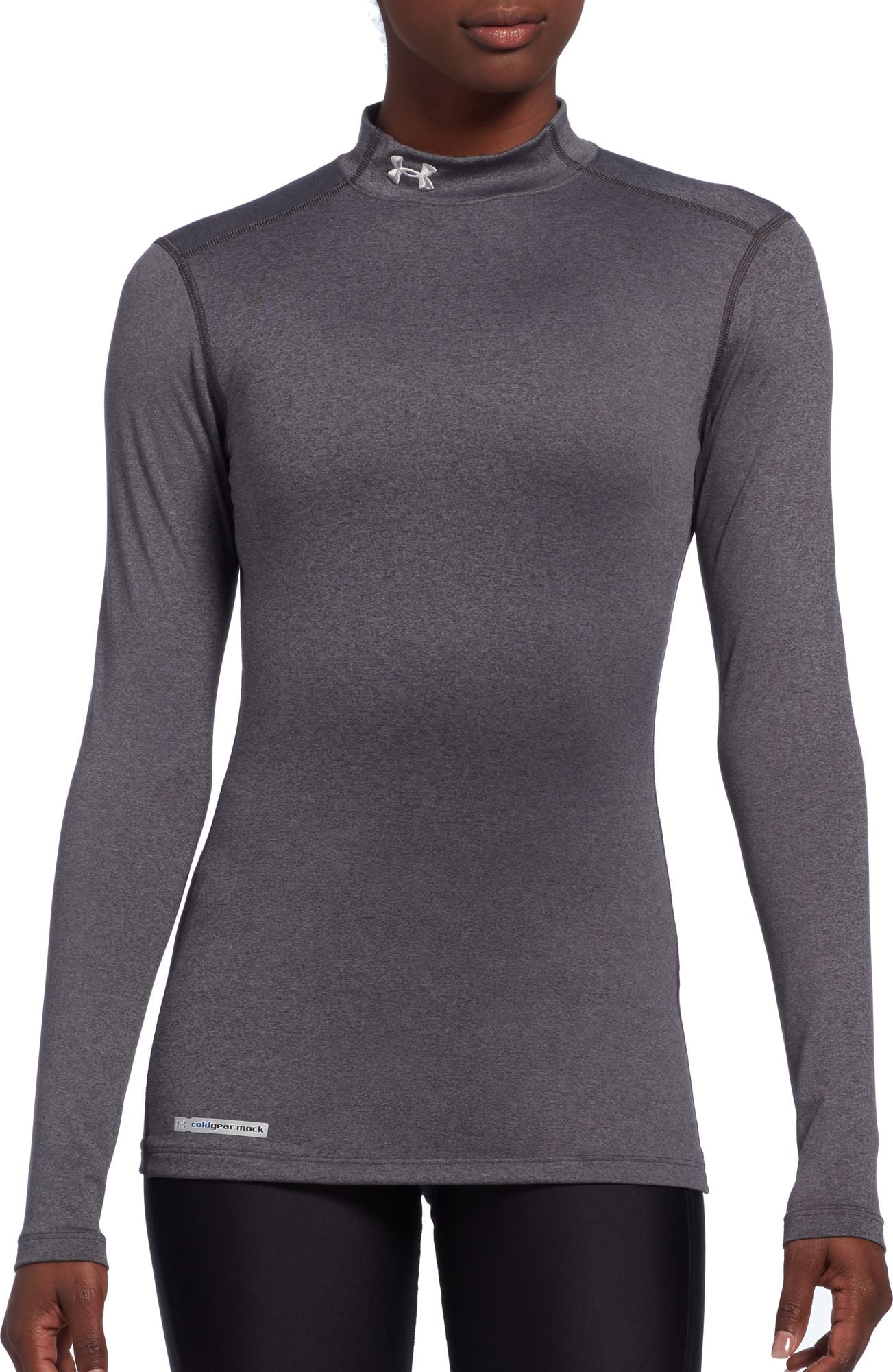 Under armour women's fitted 2024 coldgear mockneck shirt