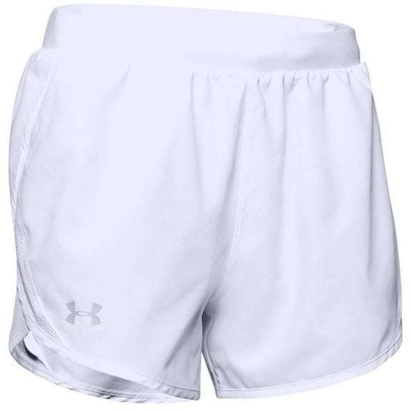 Under Armour Women's Fly By 2.0 Running Shorts White Breathable Size L