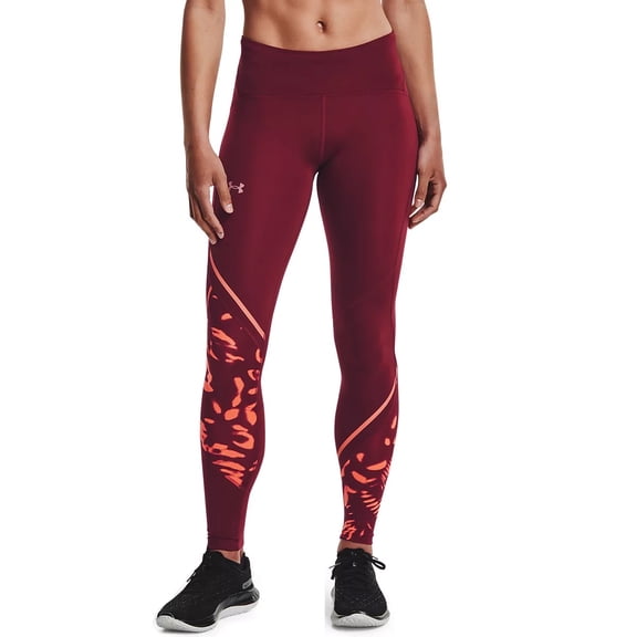 Under Armour Women's Fly Fast 2.0 Print Performance Tights (League Red, X-Small, XS)