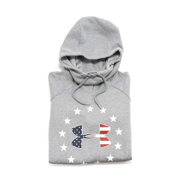 Under Armour Women's Freedom Logo Favorite Hoodie, Steel Light Heather \ White,S - US
