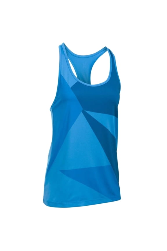 Women's Geo Run Tank, Mediterranean/Reflective (XS)