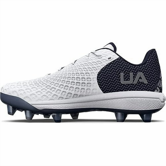 Under Armour Women's Glyde 2.0 Mt TPU Softball Shoes 9 White/Midnight Navy/Metallic Silver