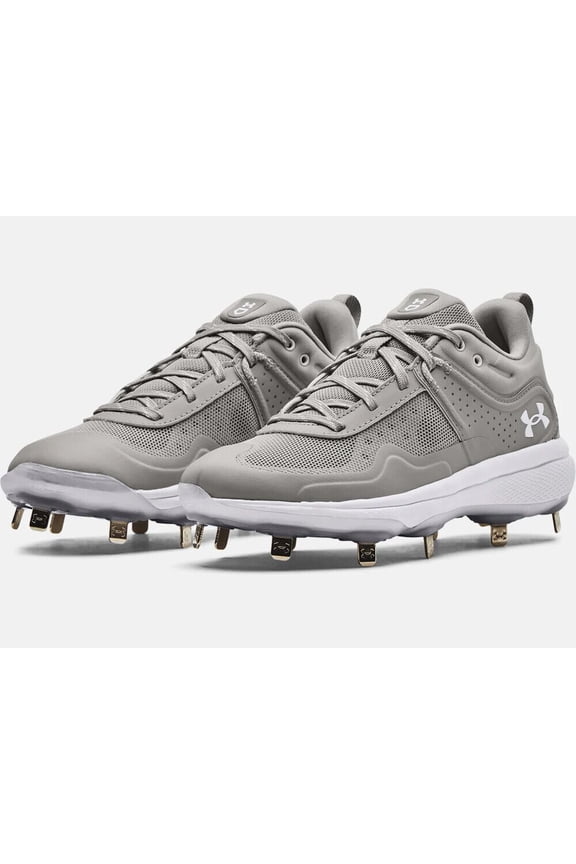 Women's Glyde Mt Metal Softball Cleats Grey/White Medium 7 7 Medium US/Grey|White