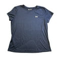thumbnail image 1 of Under Armour Women's Heat Tech -Twist Quick Dry Workout T-Shirt, 1277206 (Navy, XL), 1 of 2