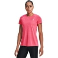 thumbnail image 1 of Under Armour Women's Heat Tech -Twist Quick Dry Workout T-Shirt, 1277206 (Pink & Silver, L), 1 of 7