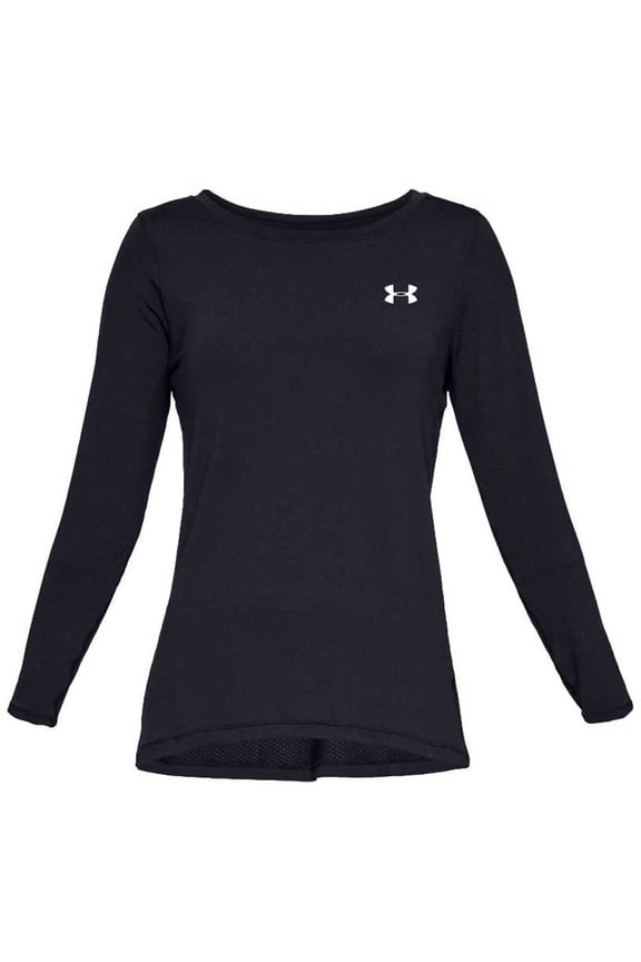 Women's HeatGear Armour Long Sleeve Shirt Black Size X-Large