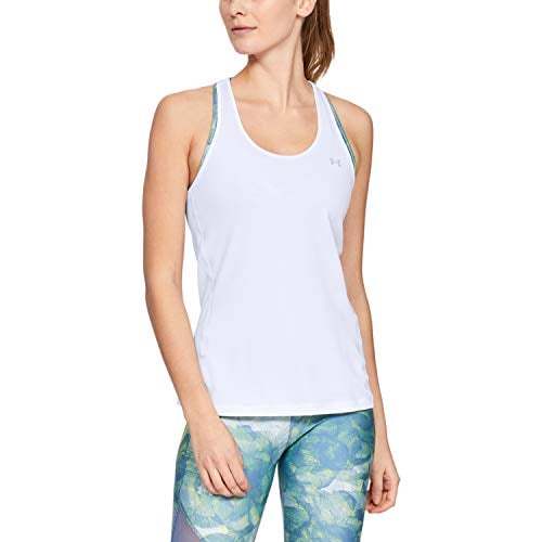 Under Armour Women s HeatGear Armour Racer Tank White 100 Metallic Silver X Large Walmart Business Supplies