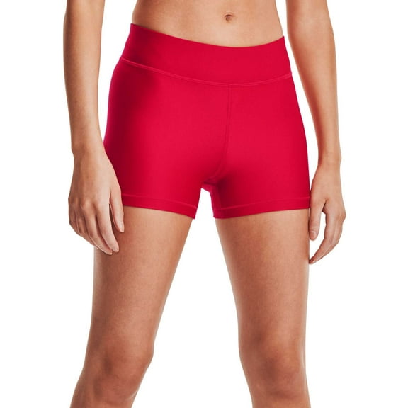 Under Armour Women's HeatGear Mid Rise 3Γ ¥ Shorts (Red/Black, S)