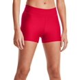 thumbnail image 1 of Under Armour Women's HeatGear Mid Rise 3Γ ¥ Shorts (Red/Black, XL), 1 of 3
