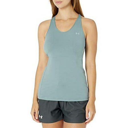 Under Armour Women's HeatGear Moisture Wicking Armour Racer Tank Top (Hushed Turquoise, L)
