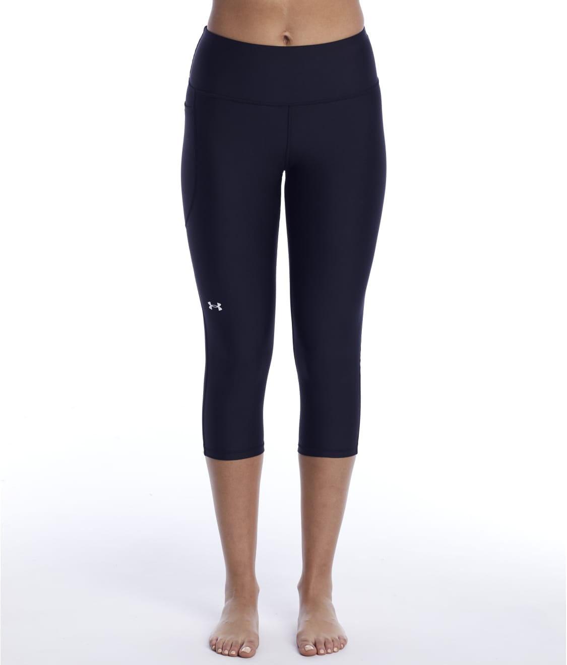 Under Armour Women's Heatgear High Rise Cropped Leggings Black Size Small 