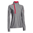 thumbnail image 1 of Under Armour Women's Hotshot 1/2 Zip Pullover Midnight RED/Gray Heather, L, 1 of 2