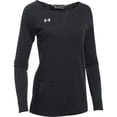 thumbnail image 1 of Under Armour Women's Hustle Fleece Crew BLACK | WHITE XL, 1 of 5