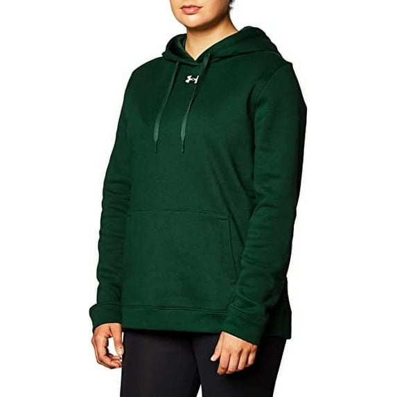 Under Armour Women's Hustle Fleece Hoodie - 1300261 - Dark Green XL
