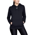 thumbnail image 1 of Under Armour Women's Hustle Fleece Hoodie , Black 001/White , 3X-Large Tall, 1 of 10