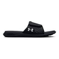 thumbnail image 1 of Under Armour Women's Ignite Pro 7 Women's Slide Sandals Color: Black White Size: 9, 1 of 4
