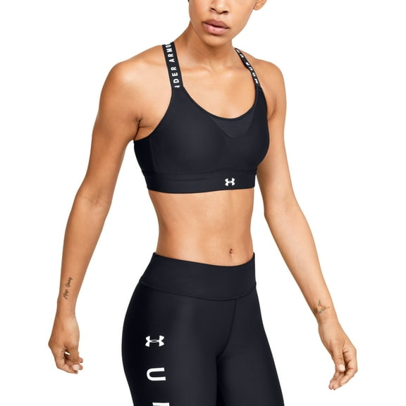 Under Armour Women's Infinity High Sports Bra, Black \ White,XS - US